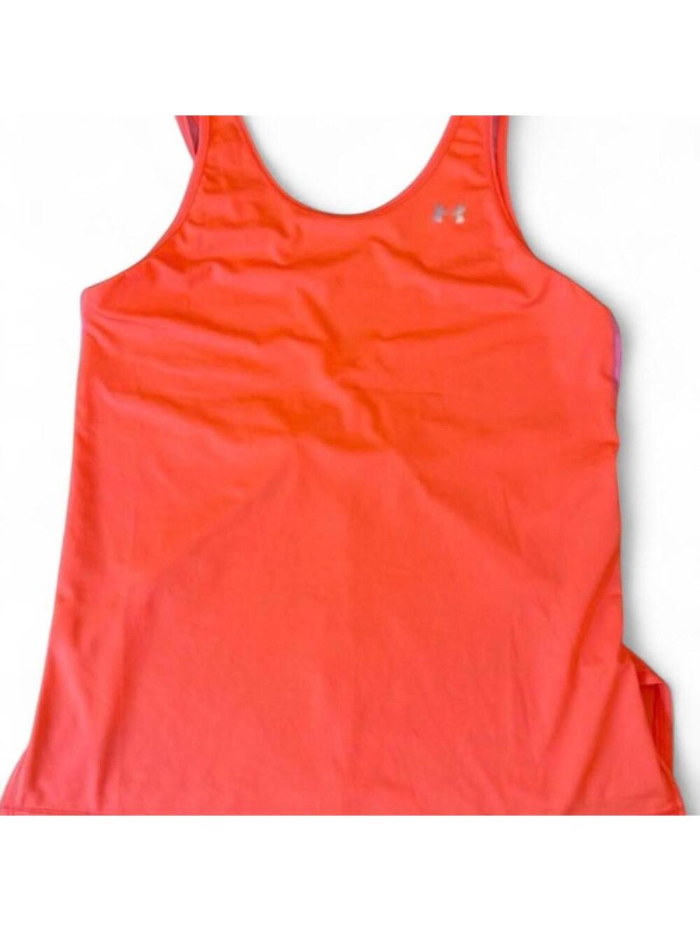 Under Armour  Heat Gear orange polyester tank top